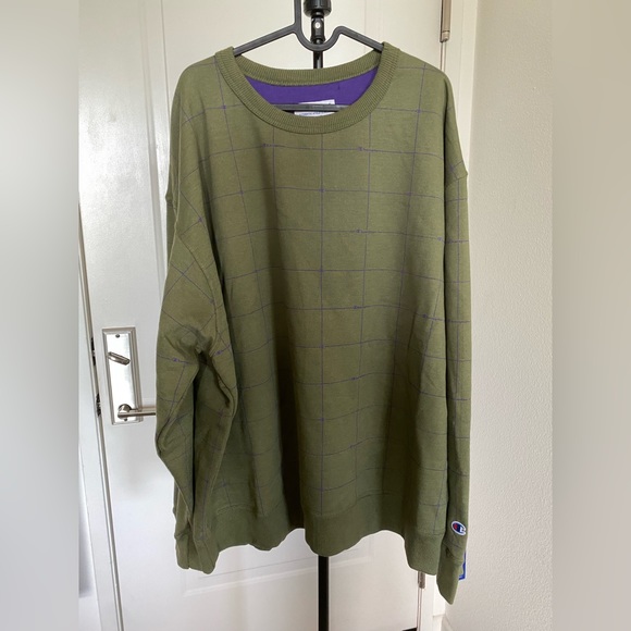 CHAMPION Authentic athleticwear crewneck sweater Green - Picture 1 of 5